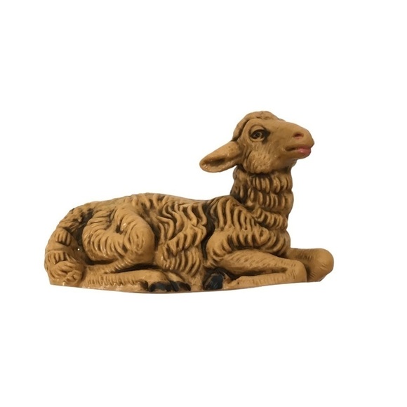 FONTANINI Nativity Sheep Figurines Laying Standing Italy #40 Set of 2 Vintage - Picture 7 of 11